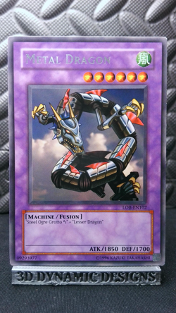 | Yugioh Metal Dragon LOB-EN102 Rare Legend Of Blue Eyes VINTAGE EN LP 🔥 | - Image 1