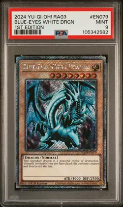 2024 YU-GI-OH! RA03-QUARTER CENTURY BONANZA 1ST ED BLUE-EYES WHITE DRAGON PSA 9 - Image 1