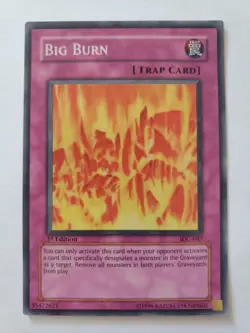 Yugioh Big Burn IOC-047 1st Edition Super Rare Foil - Image 1