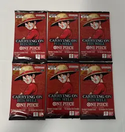 One Piece TCG OP-13 Carrying On His Will Booster Packs Lot Of 6 From Bandai - Image 1
