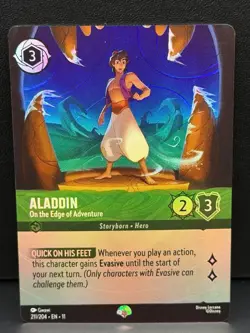 Disney Lorcana Winterspell (Epic) Aladdin On The Edge Of Adventure 211/204 - Image 1
