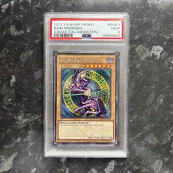 2023 YU-GI-OH! PROMO ADIDAS COLLABORATION #EN001 DARK MAGICIAN PSA 9 - Image 1