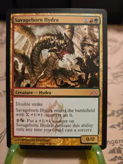 MTG Savageborn Hydra Dragon's Maze Regular Mythic NM - Image 1