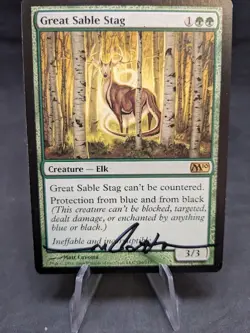 Great Sable Stag (186) | MTG Magic Core Set 2010 | Artist Signed | NM | D - Image 1