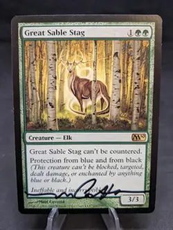 Great Sable Stag (186) | MTG Magic Core Set 2010 | Artist Signed | LP | B - Image 1