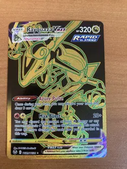Rayquaza VMAX TCG Pokemon Sword & Shield Silver Tempest Gold TG29/TG30 NM - Image 1