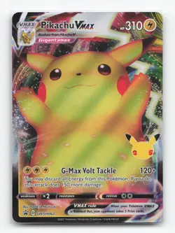 Pokemon TCG - Pikachu VMAX SWSH062 Damaged Holo Promo Sword & Shield Promo - Image 1