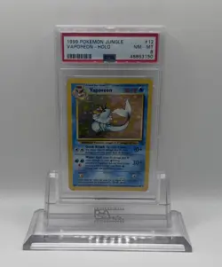 Vaporeon 12/64 Pokemon Jungle Holo #12 PSA 8 - Image 1