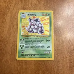 Pokemon TCG Nidoking Base Set 11/102 Holo Rare Pokemon - Image 1