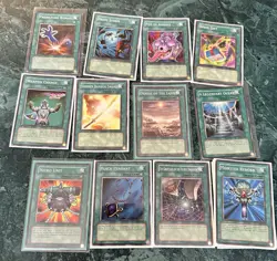 Vintage 1996 Yu-Gi-Oh Yugioh Cards CCG Played Lot Of 18 All Magic Cards - Image 1