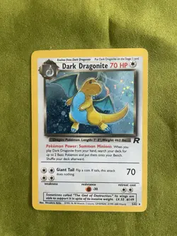 Pokemon TCG Dark Dragonite Team Rocket 5/82 70 HP Holo Rare Holo English - Image 1