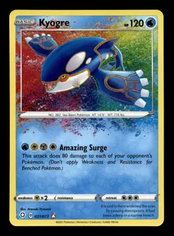 Kyogre 021/072 Shining Fates Holofoil Amazing Rare Pokemon TCG - Image 1