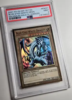 2021 YU-GI-OH! MAXIMUM GOLD EL DORADO Blue Eyes White Dragon MGED-EN001 PSA 9 - Image 2