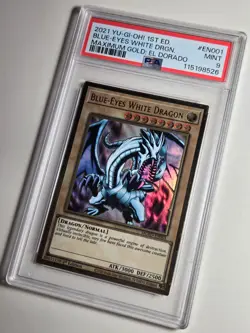 2021 YU-GI-OH! MAXIMUM GOLD EL DORADO Blue Eyes White Dragon MGED-EN001 PSA 9 - Image 3
