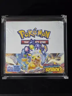 Pokemon TCG: Surging Sparks Booster Box - 36 Packs New Sealed with Acrylic Case - Image 1