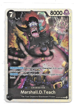 Marshall.D.Teach ST27-005 SR ONE PIECE Tcg Card Game NM Black - Image 1