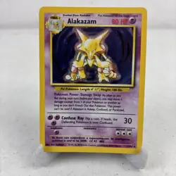 Alakazam 1/102 Holo Rare Pokemon Base Set Unlimited 1999 WOTC MP - Image 1