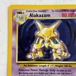 Alakazam 1/102 Holo Rare Pokemon Base Set Unlimited 1999 WOTC MP - Image 3