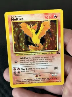 Pokemon Moltres Fossil 12/62 Holo Rare 70HP Wizards 1999 Card English - Image 1