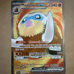 Pokemon TCG Journey Together Mamoswine ex 174/159 Full Art Card - Image 1