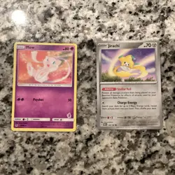 Pokemon TCG Basic Card Lot Mew (32/68) & Jirachi (126/182) - 2 Cards - Image 1