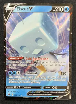 Eiscue V 055/192 Rebel Clash Ultra Rare Holo Pokemon TCG Card NM - Image 1