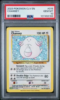 Chansey 015/034 PSA 10 Classic Collection CLV Pokemon Card Game LOW POP - Image 1