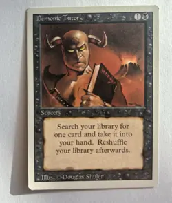 MTG Demonic Tutor - Revised Edition 1994 - Lightly Played LP - Magic Vintage - Image 1