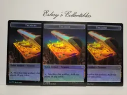 MTG Knight x3 Treasure Token Commander Legends: Battle for Baldur's Gate Foil - Image 1