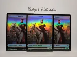 MTG Knight x3 Treasure Token Commander Legends: Battle for Baldur's Gate Foil - Image 2