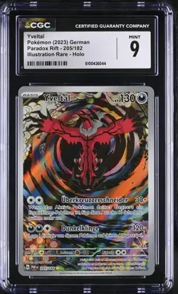 2023 POKEMON YVELTAL 205/182 - PARADOX RIFT - PSA CGC 9 Deutsch - Image 1