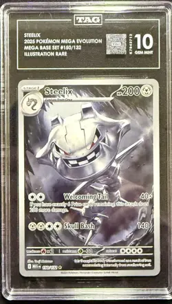 POKEMON STEELIX MEGA EVOLUTION #150/132 HOLO TAG 10 ENGLISH - Image 1