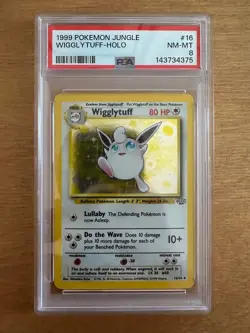 1999 POKEMON JUNGLE #16 WIGGLYTUFF-HOLO PSA 8 - Image 1