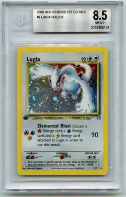 Pokemon - Neo Gensis | 1st Edition Lugia #9 Holo Rare | BGS 8.5 NM+ - Image 1