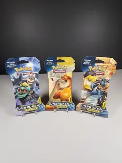 Pokemon TCG: Sun & Moon Unbroken Bonds Sleeved Booster Pack X3 - Image 1