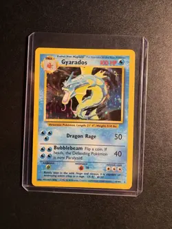 Pokemon Gyarados 6/102 Base Set Holo Rare Dragon 100 HP 50/40 Attack 1999 - Image 1
