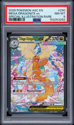 2026 POKEMON ASC EN-ASCENDED HEROES #290 MEGA DRAGONITE EX PSA 8 - Image 1