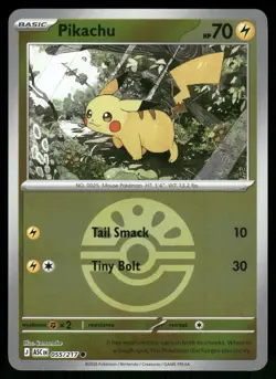 Pikachu 055/217 (Friend Ball Reverse Holo) Common ME: Ascended Heroes Pokemon NM - Image 1