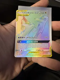 Pokemon Latias & Latios GX TAG TEAM Full Art Secret Rare Holo 190/181 Team Up - Image 1