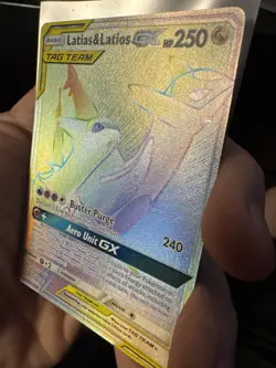 Pokemon Latias & Latios GX TAG TEAM Full Art Secret Rare Holo 190/181 Team Up - Image 2