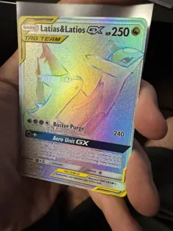 Pokemon Latias & Latios GX TAG TEAM Full Art Secret Rare Holo 190/181 Team Up - Image 3