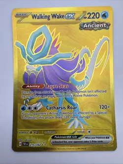 Pokemon - Walking Wake ex - 215/162 - SV05: Temporal Forces - Holo - Hyper Ra NM - Image 1