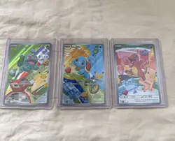 Pokemon TCG First Partner Illustration Collection Series 1 Kanto GEN 1 3x Cards - Image 1