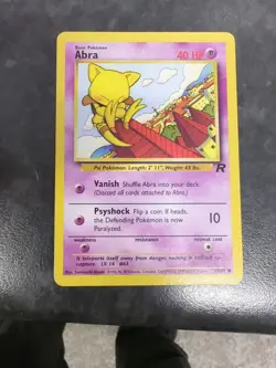 Pokemon Cards TCG: Abra Team Rocket 49/82 WOTC Unlimited Vintage 2000 Card - Image 1