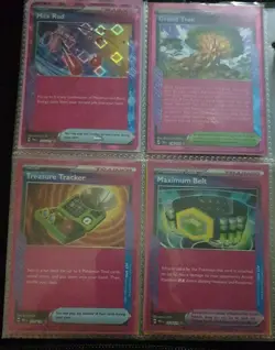 Pokemon TCG Ace Spec Bundle 4 cards nm , treasure tracker, max rod, tree, belt - Image 1