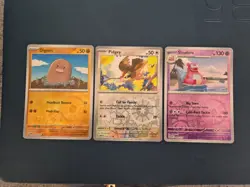 Pokemon TCG 151 Bundle Of 3 Reverse Holo Cards Diglett, Pidgey, Slowbro - Image 1