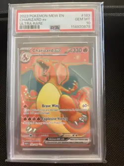 Pokemon TCG Charizard ex 183/165 Scarlet & Violet 151 PSA 10 GEM MINT Ultra Rare - Image 1