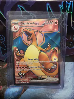 Pokemon TCG Charizard EX Full Art Card 183/165 Scarlet Violet 151 Series - Image 1