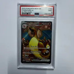 Pokemon TCG Charizard EX 183/165 Scarlet & Violet 151 Card English Edition PSA 9 - Image 1