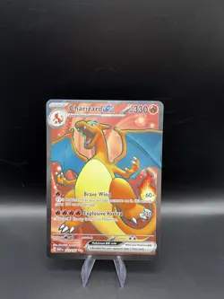 Pokemon TCG Charizard EX Full Art Card 183/165 Scarlet Violet 151 - Image 3